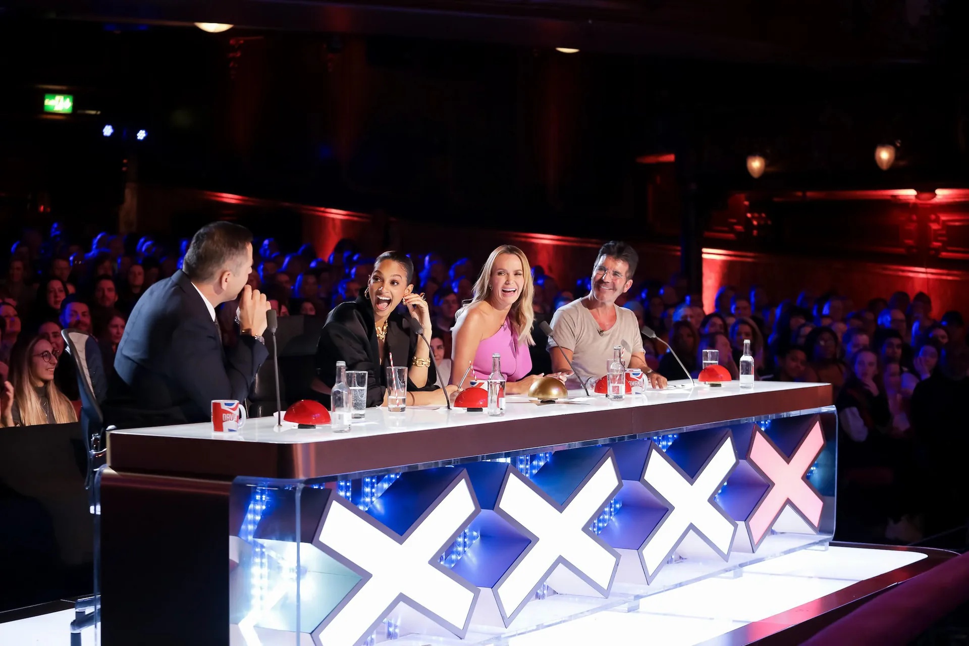 Dommerpanelet i Britain's Got Talent under Christian Wedoys opptreden